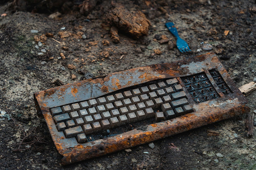 e-waste keyboard